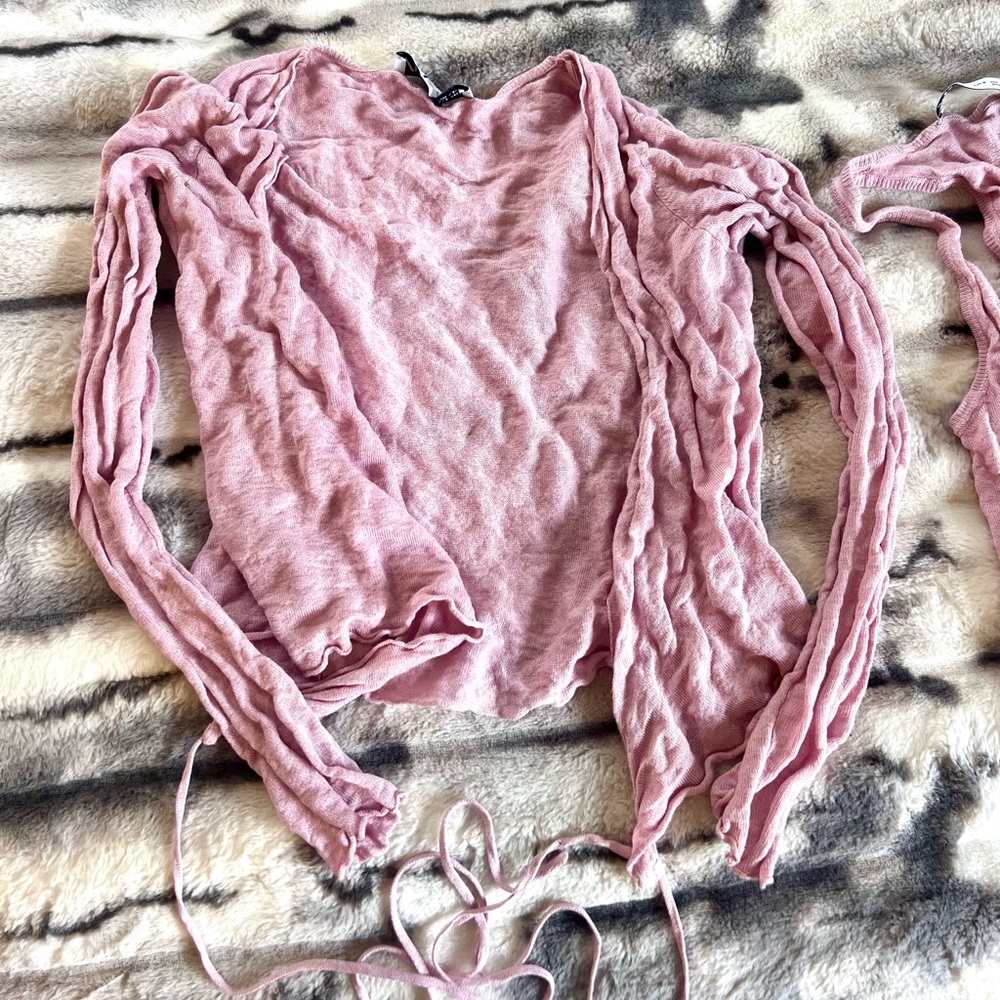 Zara pink cardigan set